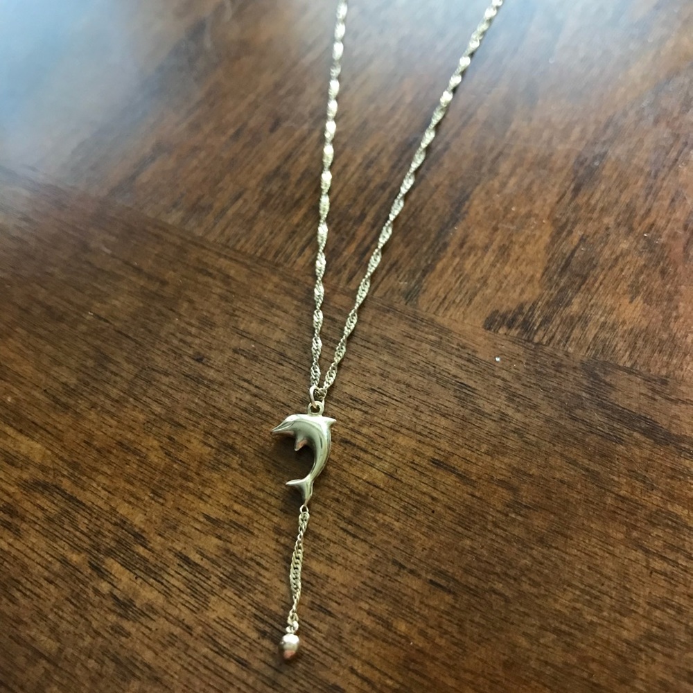 10K Gold Dolphin Necklace